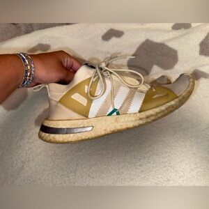 Adidas Cream and White Athletic Shoes